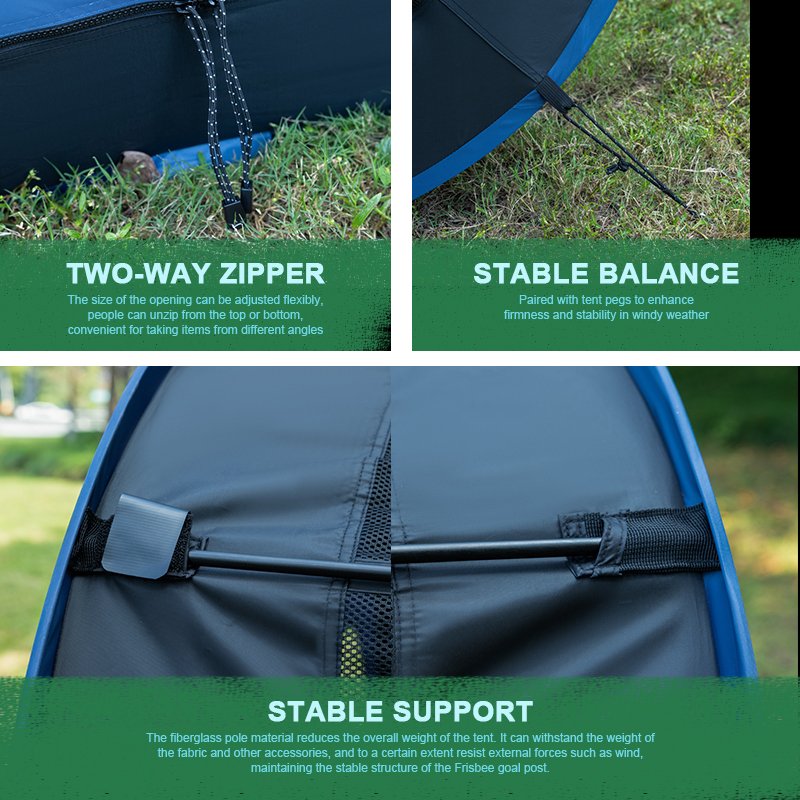 Multiple Use Flying Disc Frisbee Sports Shooting Goalpost Foldable Pop Up Tent Goal Target Net With Carrying Bag