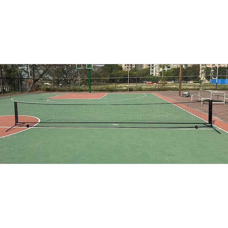 Factory Wholesale Top High Quality Customized Logo Printed Small Package 9 Section Pipe Portable Tennis Net