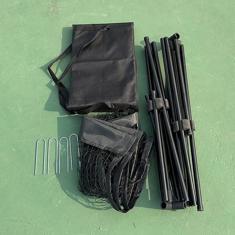 Factory Wholesale Top High Quality Customized Logo Printed Small Package 9 Section Pipe Portable Tennis Net
