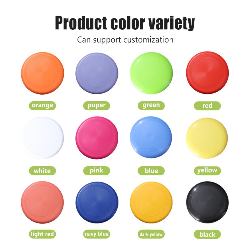 Factory Custom Logo PE Frisbeed Flying Disc Circular Frisbees with Logo Blank Plastic Pet Golf Dog Flying Saucer Disc Frisbeed