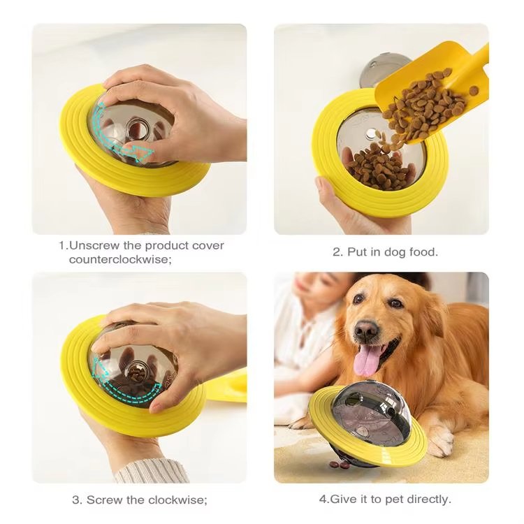 Dog Planet Treat Toy interactive Pet Leaking Food Dog Toys Slow Feeder wholesale UFO Shape Planet Frisbeed