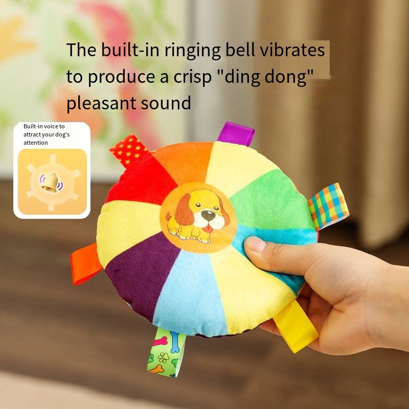 2024 Dog Plush Sound Frisbee Toy Custom Logo Dog Toy Interactive Self-Enjoyment And Boredom Relief For Grinding Teeth