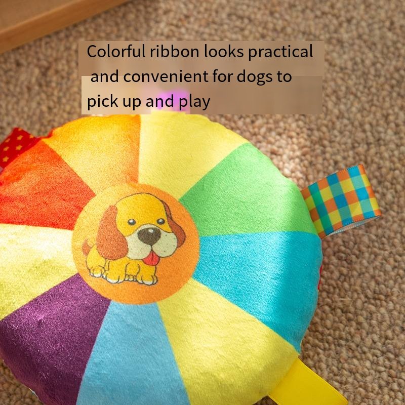 2024 Dog Plush Sound Frisbee Toy Custom Logo Dog Toy Interactive Self-Enjoyment And Boredom Relief For Grinding Teeth
