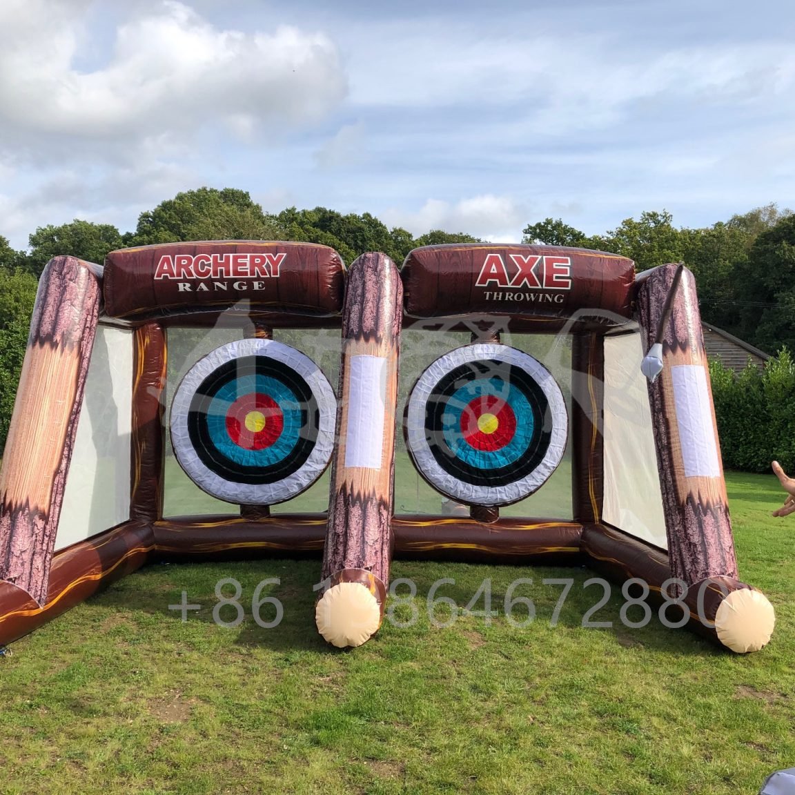 New Design Double Lane Inflatable Axe Throwing Sport Game Tomahawk Throwing Game For Carnival