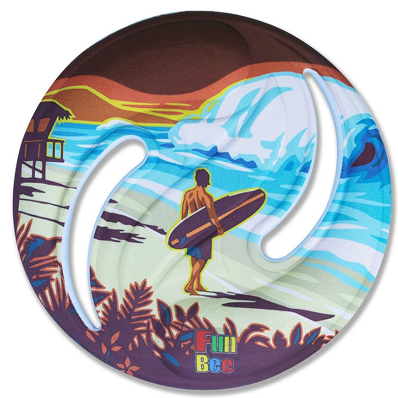Custom 22cm Full printing Eva Foam Flying Saucer Frisbeeing Children'S Toy Soft Frisbeeing flying disk flying disc for outdoors