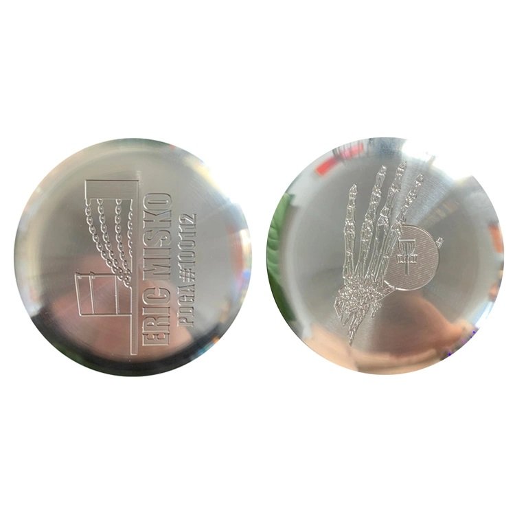 Custom CNC Machining Disc Golf Aluminum Mini Metal Frisbee Marker Custom Made Multicolor Stamp Laser Engrave