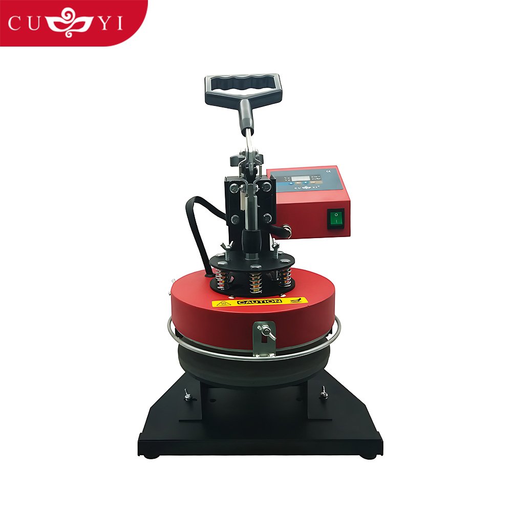 CUYI High quality round heat press machine 20cm sublimation printing fans Frisbee flying disc heat transfer sublimation machine