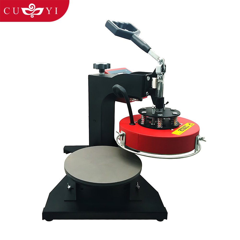 CUYI High quality round heat press machine 20cm sublimation printing fans Frisbee flying disc heat transfer sublimation machine