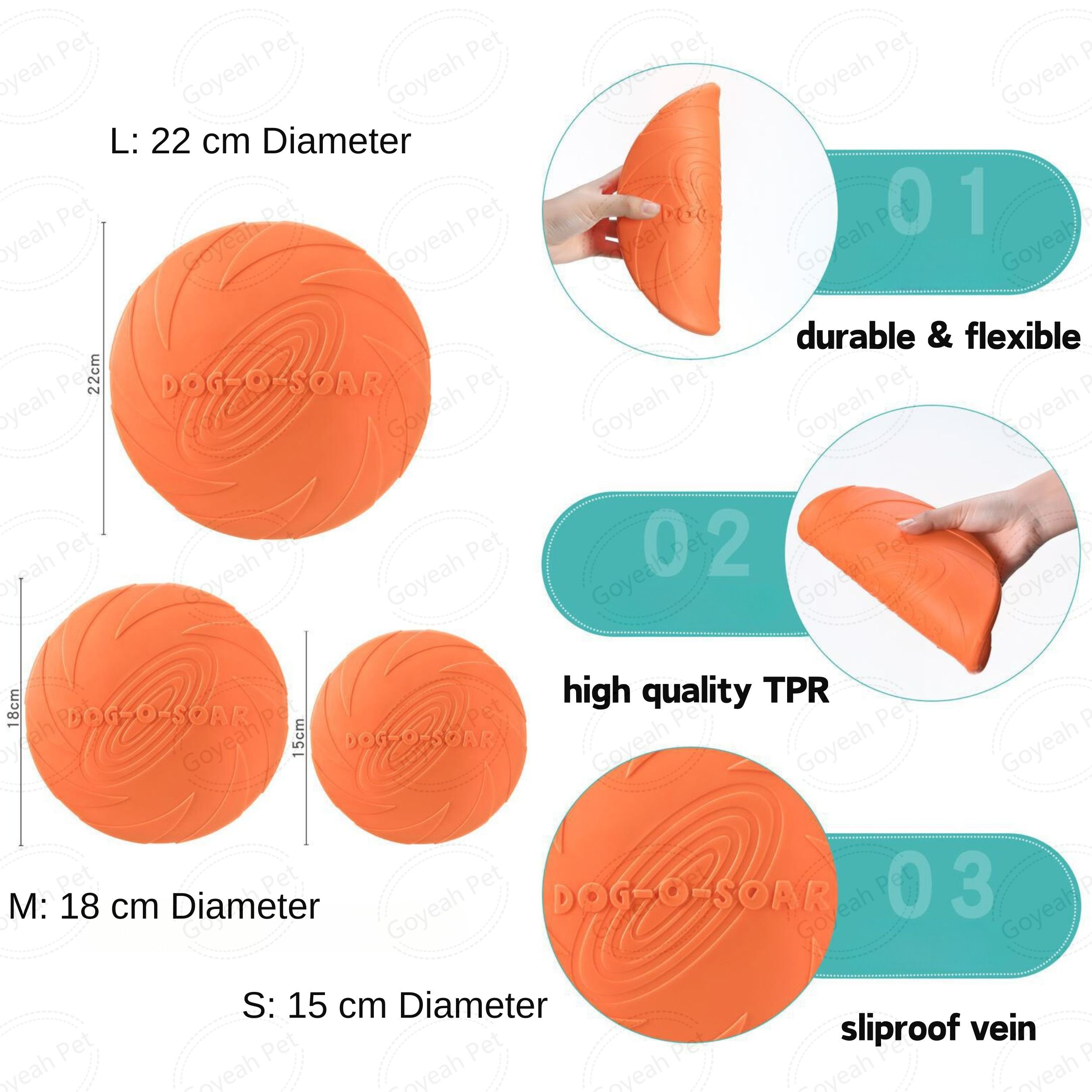 New Design TPR Interactive Pet Toy Entertaining Dog Fetching Toy Flying Disc