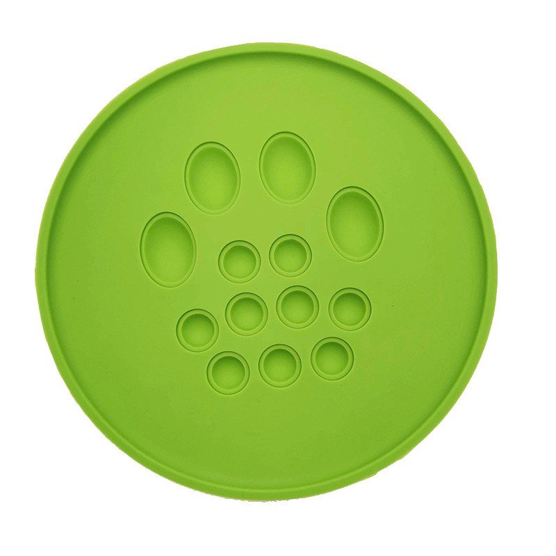 Round Pet Dog Rubber Pet Training Chew Toys Bite Resistant Silicone Flying Disk Dog Frisbees