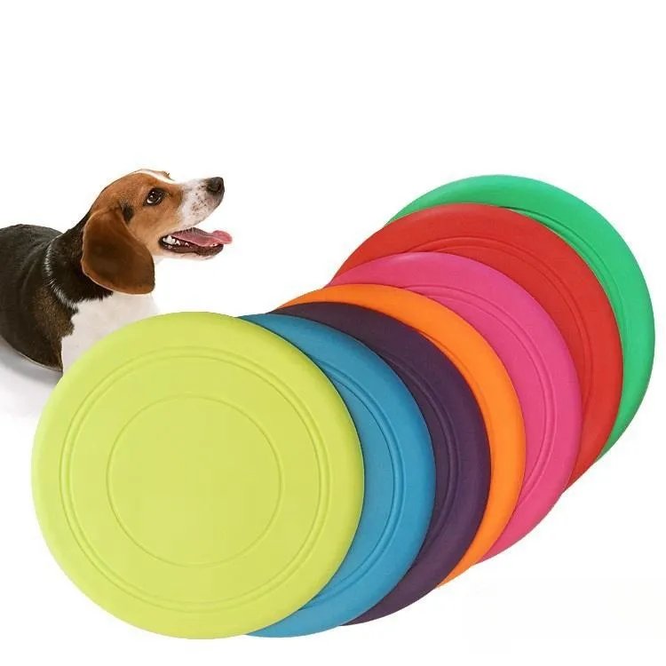 Hot selling Silicone Durable Dog Frisbeed Toy Foldable Interactive Chew Bite Resistant Pet Dog Training Supplies