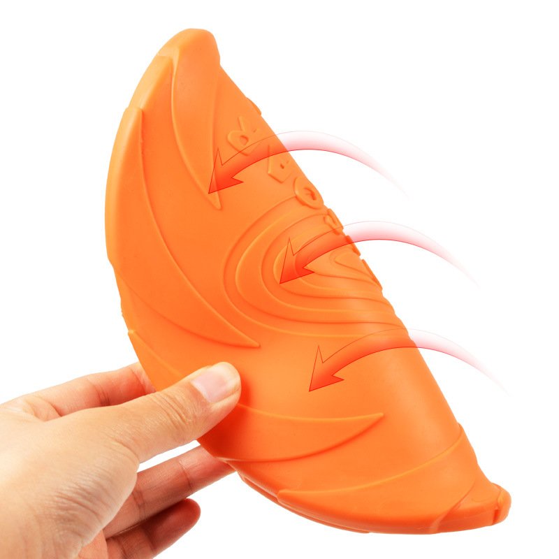 Manufacturer Wholesale Pet Dog Flying Disk Toy Silicone Environmentally Friendly Anti-Chew Dog Puppy Interactive Training toy