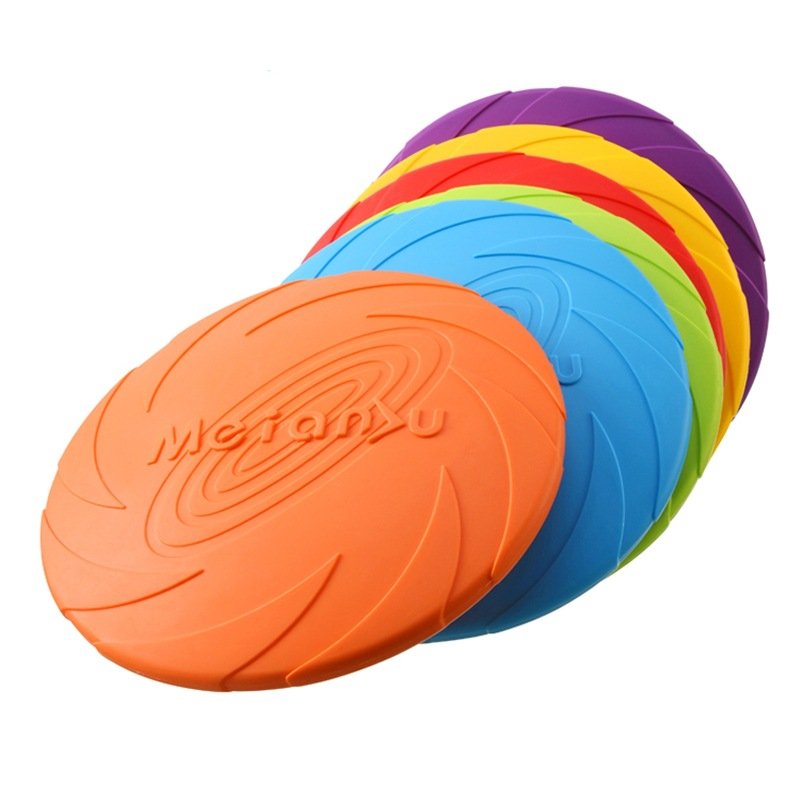 Manufacturer Wholesale Pet Dog Flying Disk Toy Silicone Environmentally Friendly Anti-Chew Dog Puppy Interactive Training toy