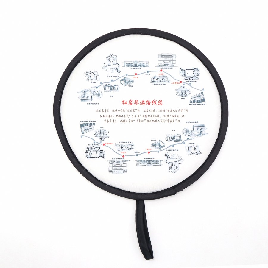 Custom Outdoor Kids Flying Frisbeed Sports Toy Foldable Flyer Folding Handheld Fan Nylon Round Disc