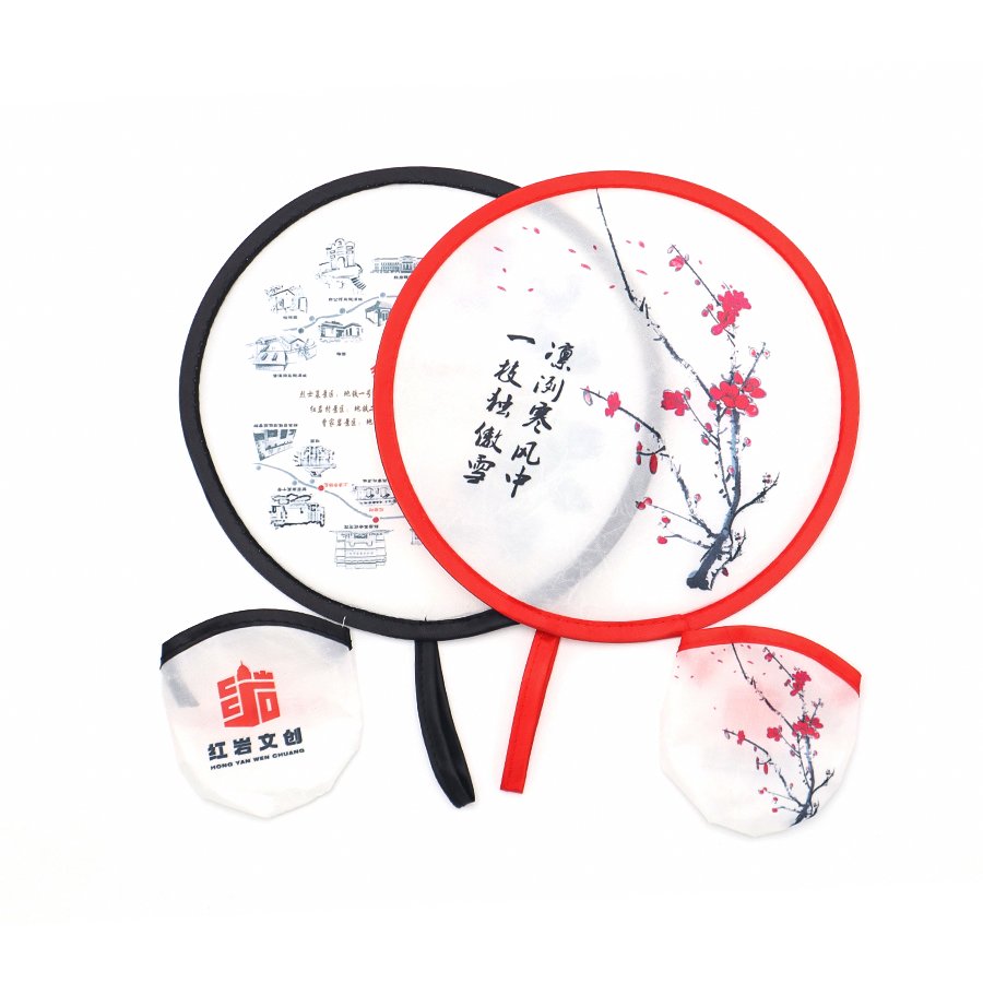 Custom Outdoor Kids Flying Frisbeed Sports Toy Foldable Flyer Folding Handheld Fan Nylon Round Disc