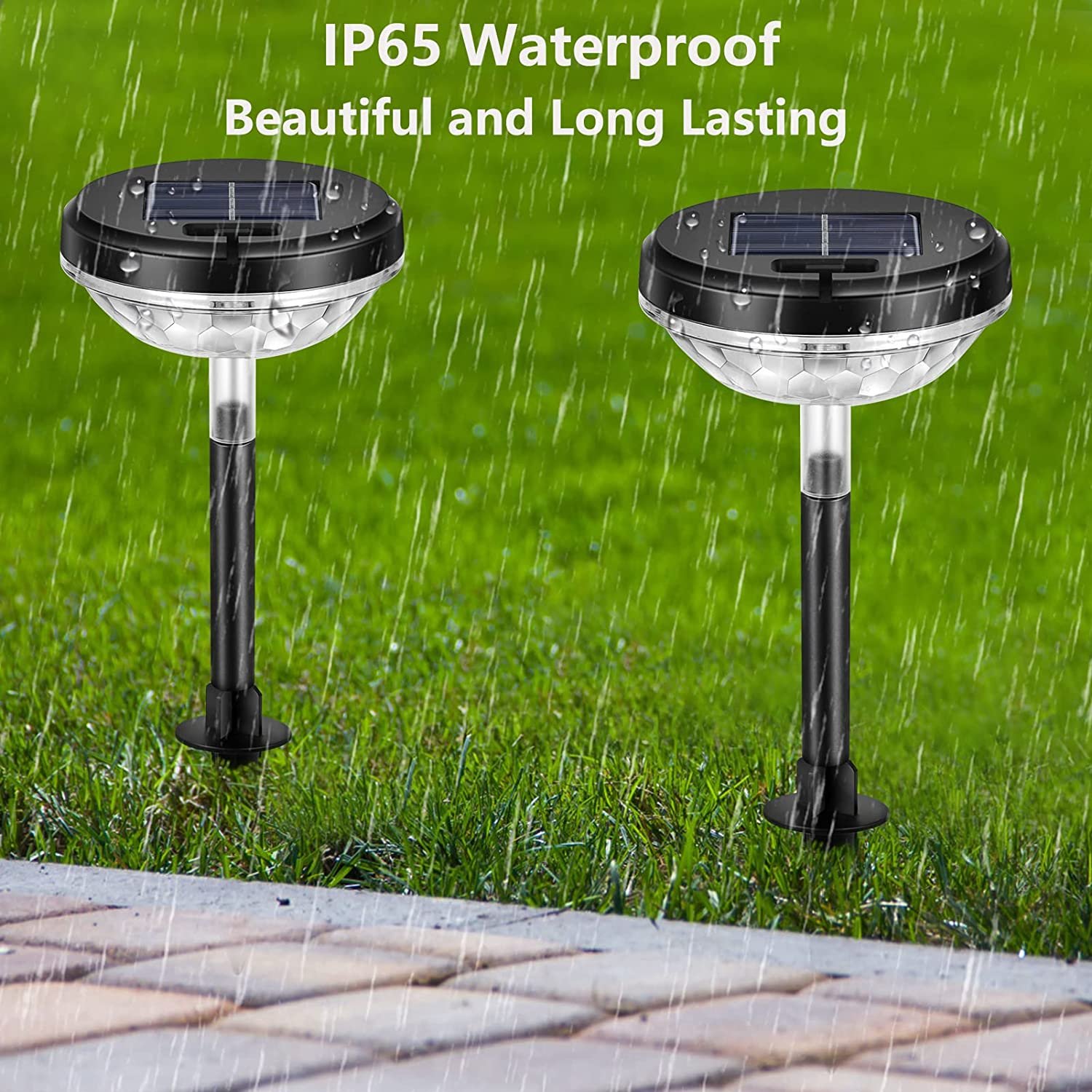 Best Seller Outdoor Landscape RGB Color Changing Waterproof Ground Plug Lamp LED Solar Garden Lawn Lights Pathway