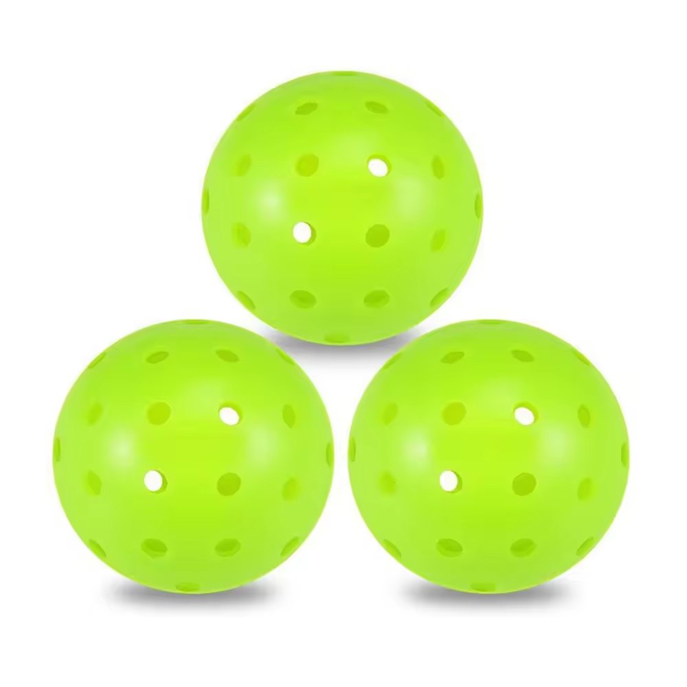 LED Light up Pickleball Balls Outdoor 40 Holes Green Light Pickleballs Glow In The Dark Pickleball Balls