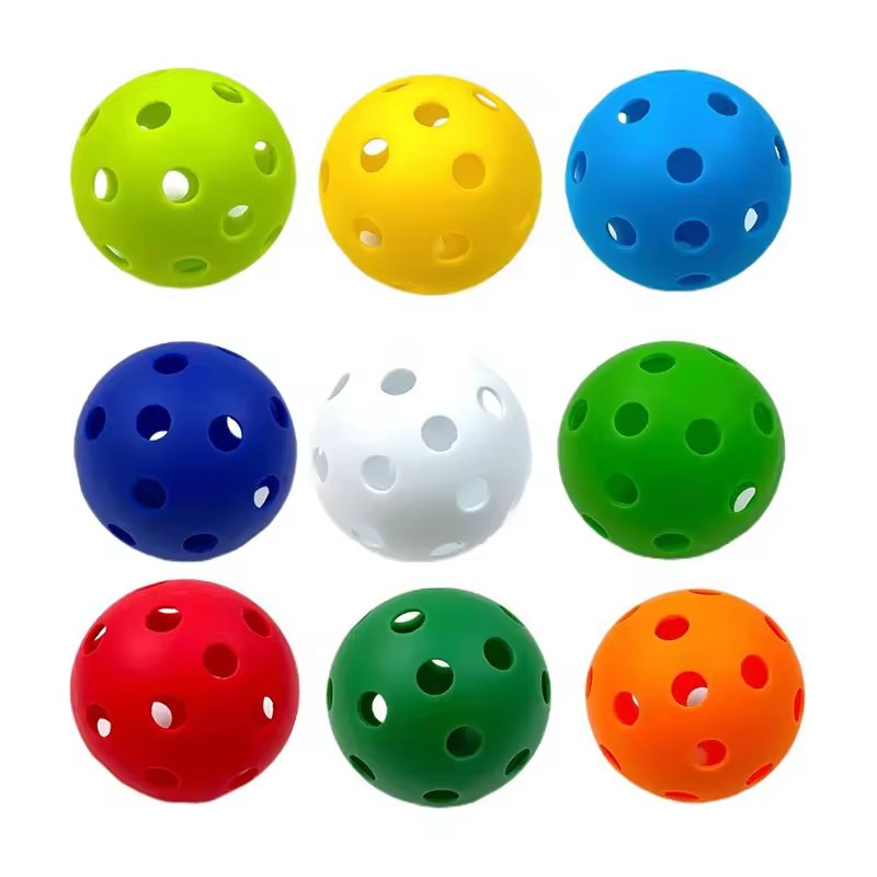 LED Light up Pickleball Balls Outdoor 40 Holes Green Light Pickleballs Glow In The Dark Pickleball Balls