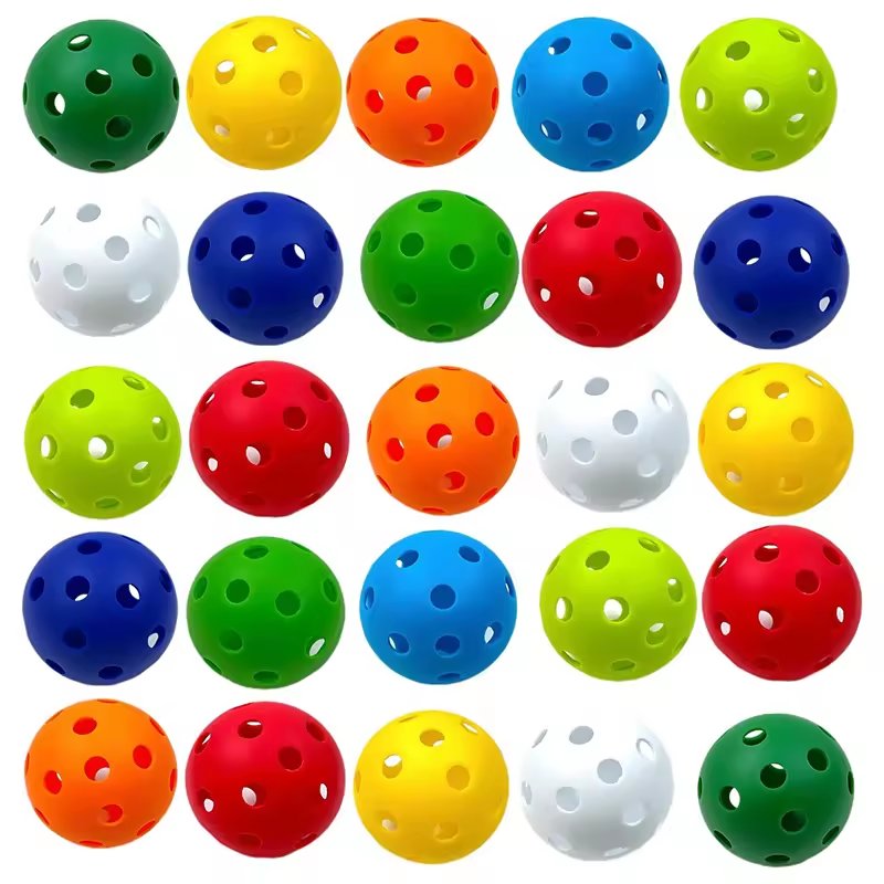 LED Light up Pickleball Balls Outdoor 40 Holes Green Light Pickleballs Glow In The Dark Pickleball Balls