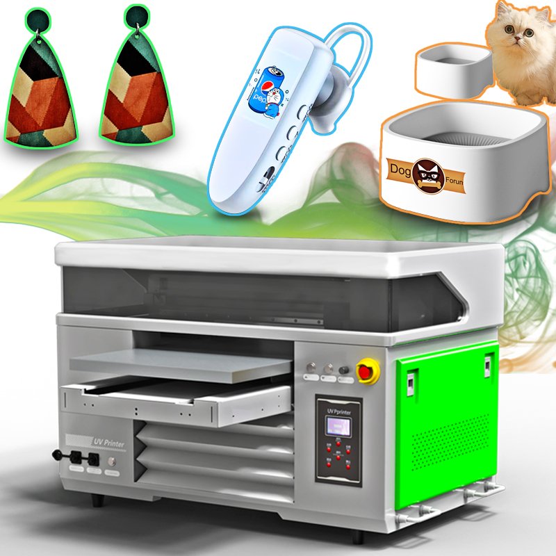 New 4060 UV DTF printer UV printer printing wooden box bottle trophy acrylic AB glue varnish desktop small A2 UV inkjet printer