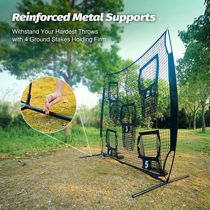TY-1006D Customizable Portable Woven Ball Collection Practice Pitchers Soccer Training Net With 5 Pocket Net Products