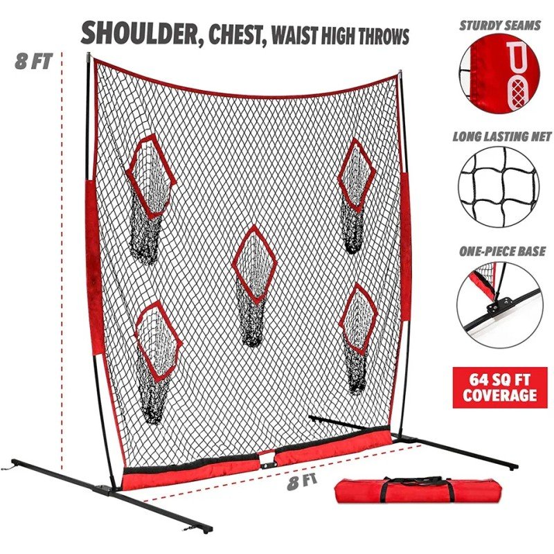 TY-1006D Customizable Portable Woven Ball Collection Practice Pitchers Soccer Training Net With 5 Pocket Net Products