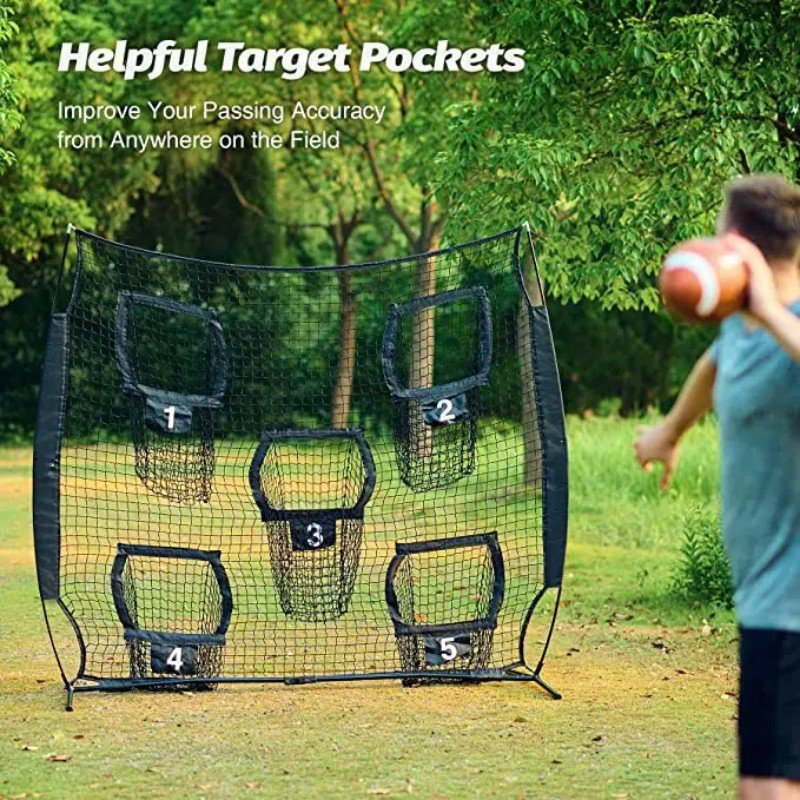 TY-1006D Customizable Portable Woven Ball Collection Practice Pitchers Soccer Training Net With 5 Pocket Net Products