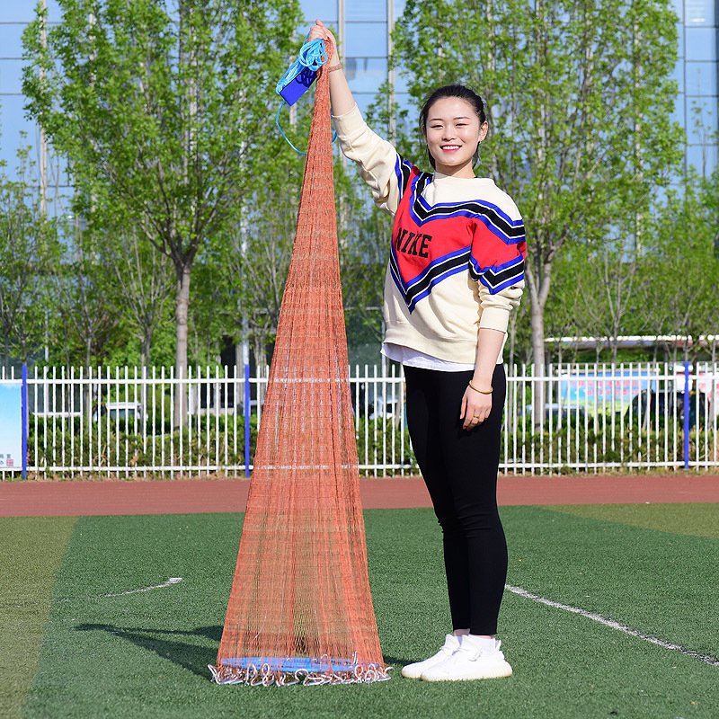 12ft Frisbee Fishing Net Easy Throw Cast Net Nylon mono fishing net lead sinker