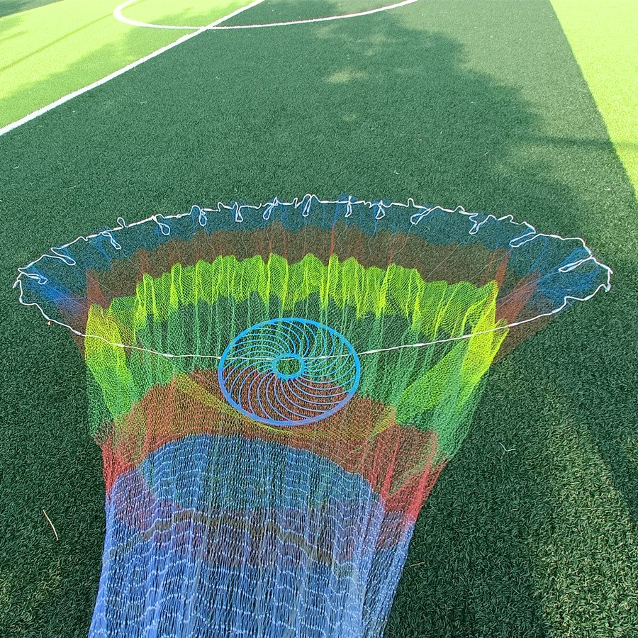 Portable Outdoor Monofilament Thread American Fishing Cast Net with Perfect Frisbees Design for beginner