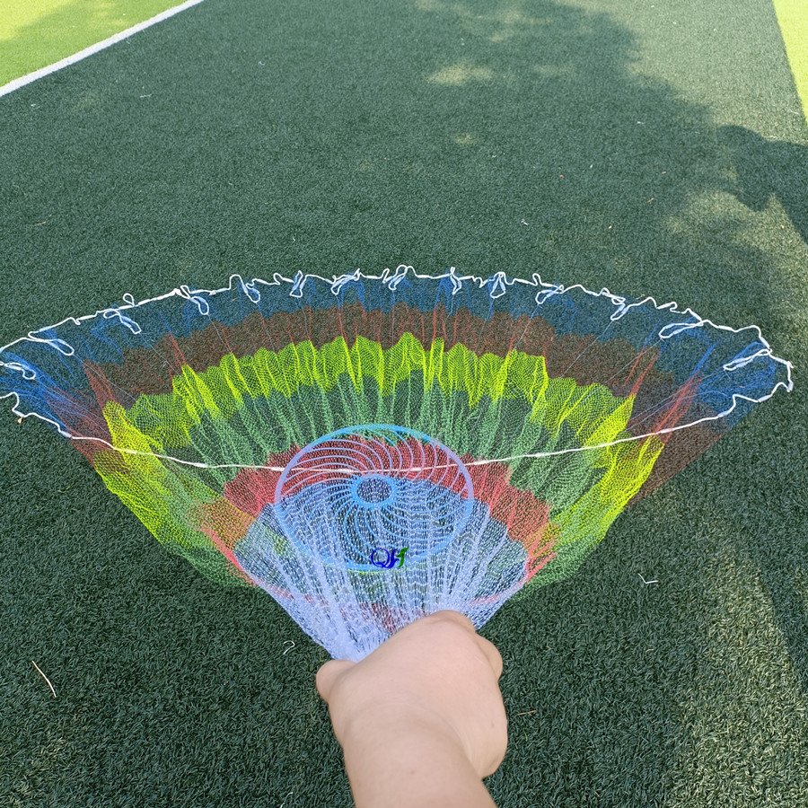 Portable Outdoor Monofilament Thread American Fishing Cast Net with Perfect Frisbees Design for beginner