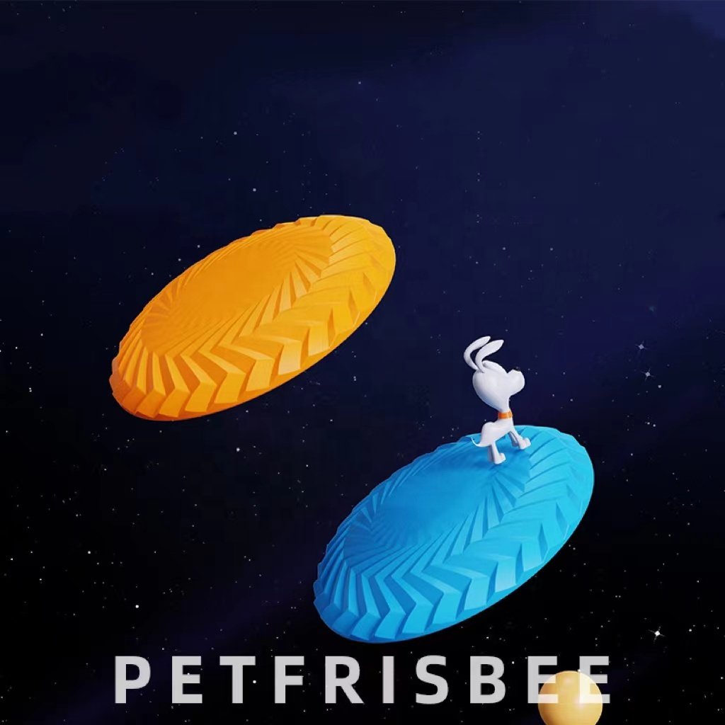 Wholesale Interactive 18.3Cm TPR Flying Disc Dog Toy Pet Feeders for Bite Resistance & Retrieval Training