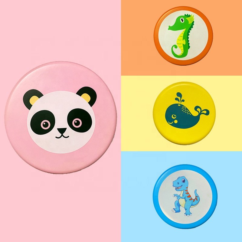 Factory Wholesale Souvenir Custom Frisbee Polyethylene Flying Discs Classic Cartoon Pattern Frisbeed