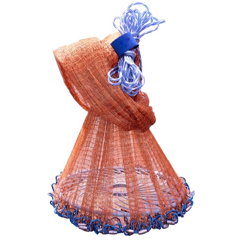 Frisbee nylon monofilament line hand throwing net throwing easy to catch drawstring casting fishing net