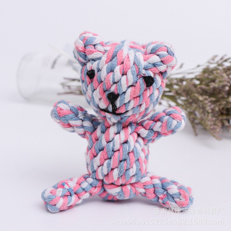 BOTO Hot Sell Cute Durable Chew Custom Handmade Cotton Toothbrush Pet Dog Rope Toys