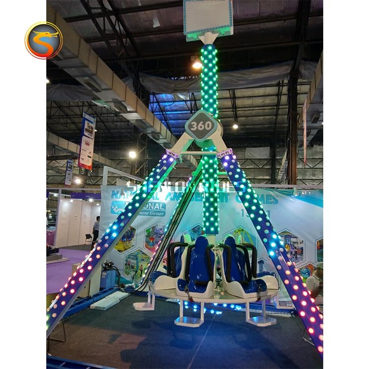 Super Exciting Pendulum Amusement Park Fun Small Equipment 6 Seats 360 Degree Rotating Mini Pendulum Rides For Sale