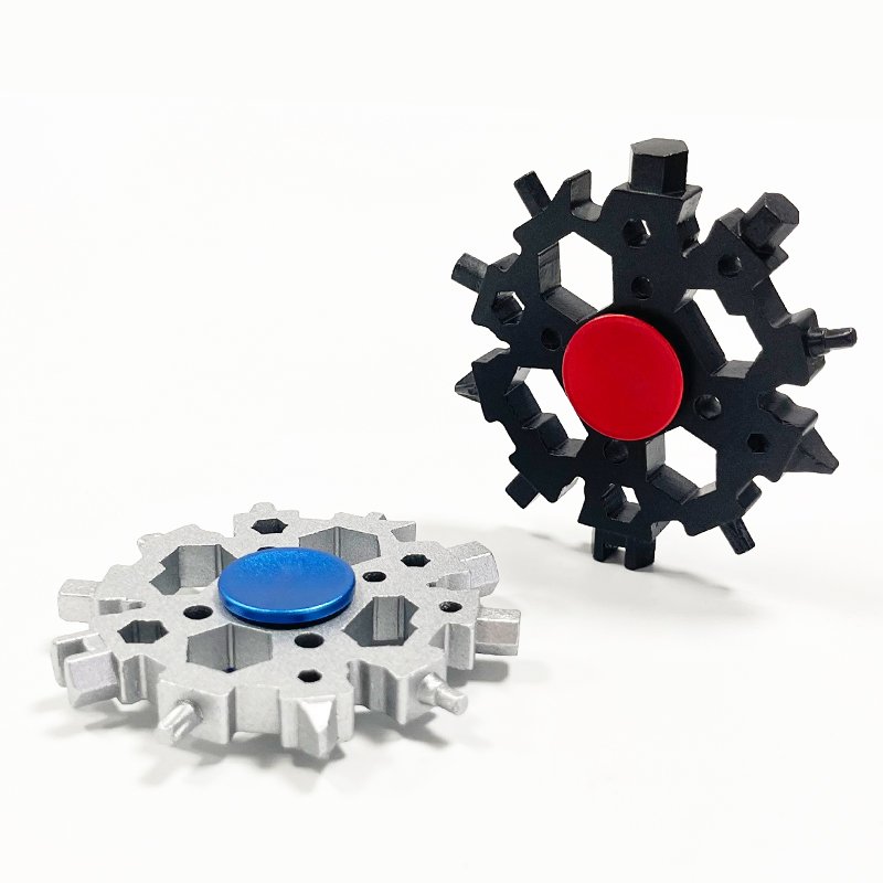 World Popular Snow Flake 420 Stainless Steel 23 In 1 Multi Function Metal Fidget Spinner Fidget Toys