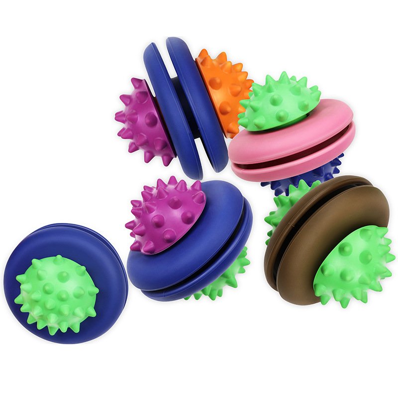 Customized Round Dog pet Training toys Rubber Flying Disc bite resistant frisbeed for training dogs