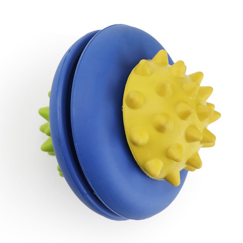 Customized Round Dog pet Training toys Rubber Flying Disc bite resistant frisbeed for training dogs