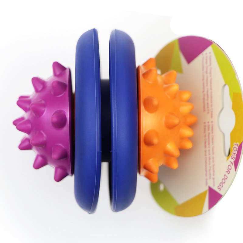 Customized Round Dog pet Training toys Rubber Flying Disc bite resistant frisbeed for training dogs