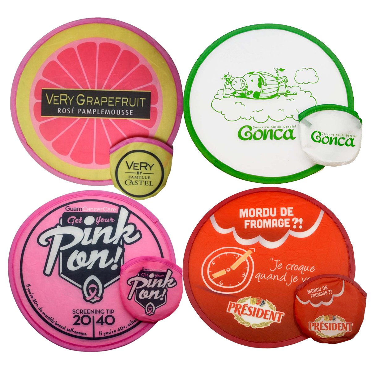 Custom Outdoor Kids Flying Frisbeed Sports Foldable Flyer Folding Handheld Fan Nylon Round Flying Disc