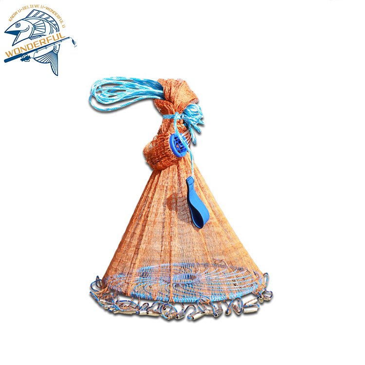 Factory Direct Fishing American Frisbee Hand Throwing Spinning Fish Guard Easy Throwing Fishing Net