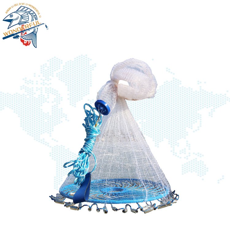 Factory Direct Fishing American Frisbee Hand Throwing Spinning Fish Guard Easy Throwing Fishing Net