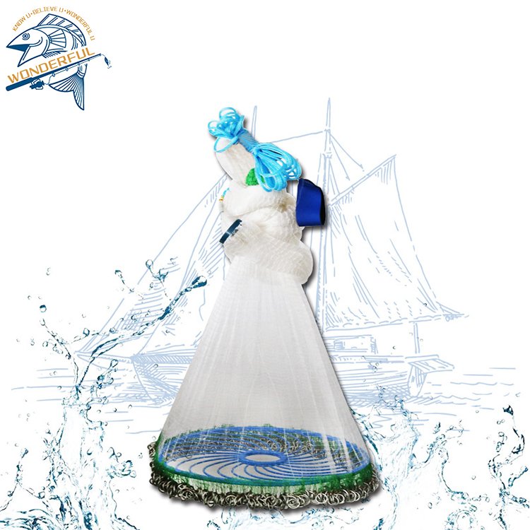 Factory Direct Fishing American Frisbee Hand Throwing Spinning Fish Guard Easy Throwing Fishing Net