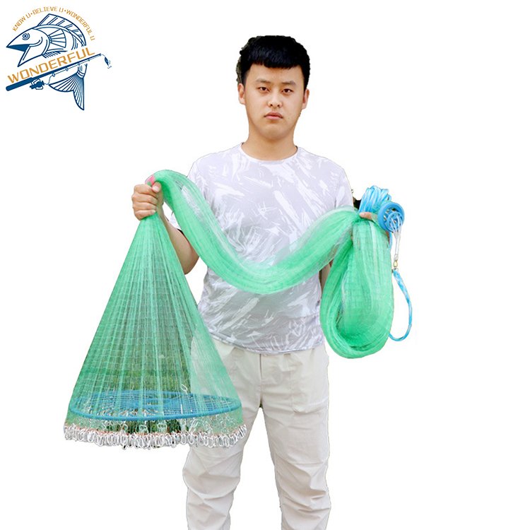 Factory Direct Fishing American Frisbee Hand Throwing Spinning Fish Guard Easy Throwing Fishing Net