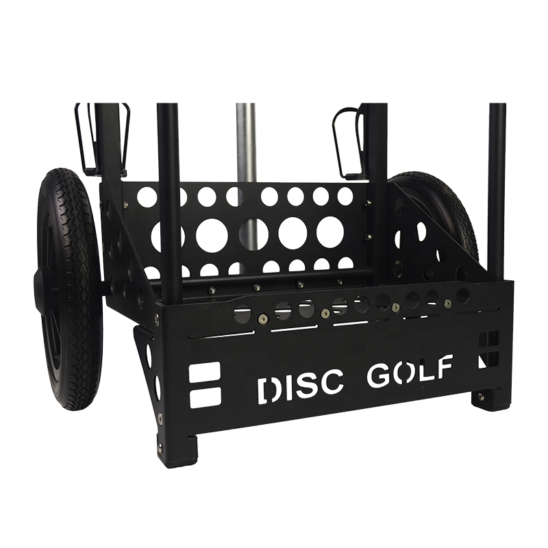 High Quality Metal Frame Disc Golf Backpack Cart With Off-Road All-Terrain Tubeless Foam Tires