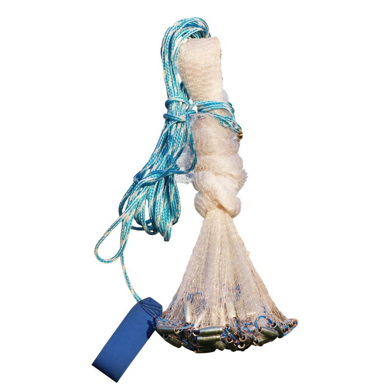 American Style Nylon Monofilament Hand Cast Net Without Frisbee Drawring Throw Gill Net