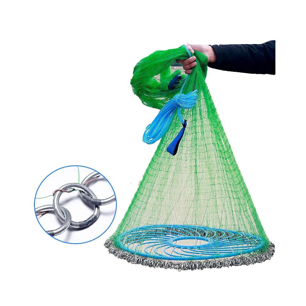 Bold Nylon Monofilament Frisbee 3/16"SQ Hand Throw Cast Net