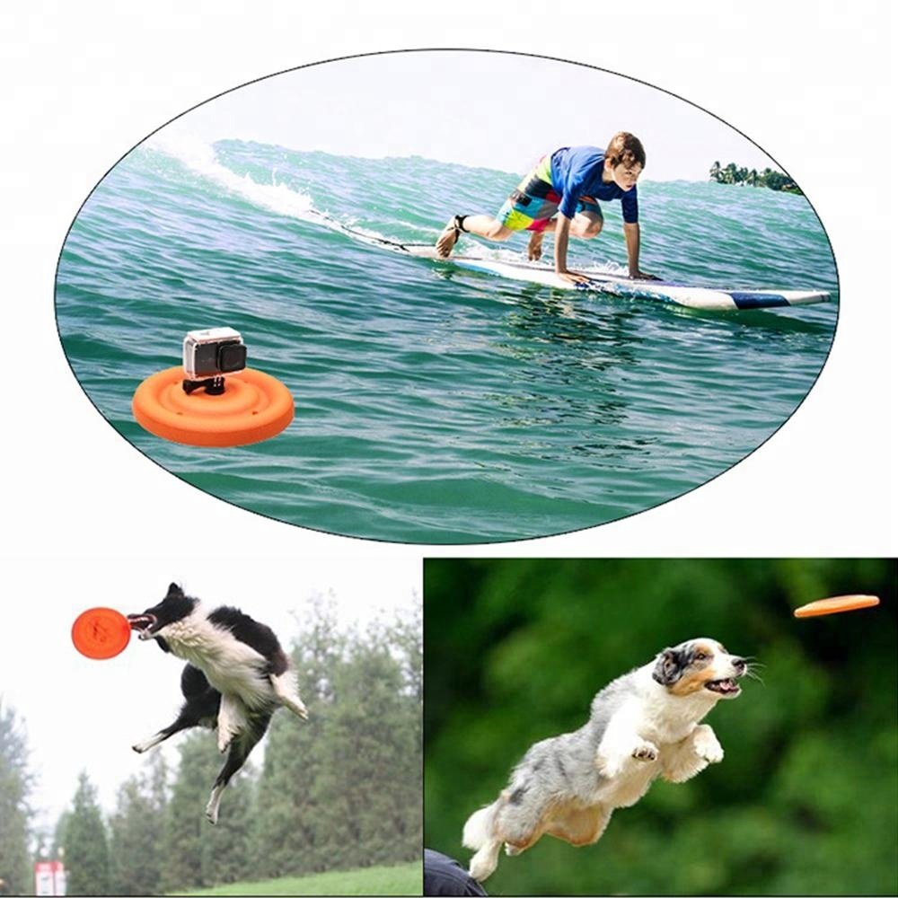 For GoPro Action Camera Diving Swimming Dome Port Waterproof Floating Floaty Frisbee Mount