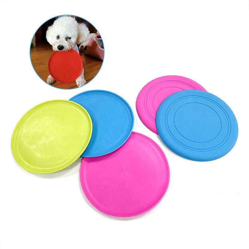 Outdoor Durable Chewable Silicone Soft Frisbeed Silicone Round Flying Disc Other Pet Dogs Toys