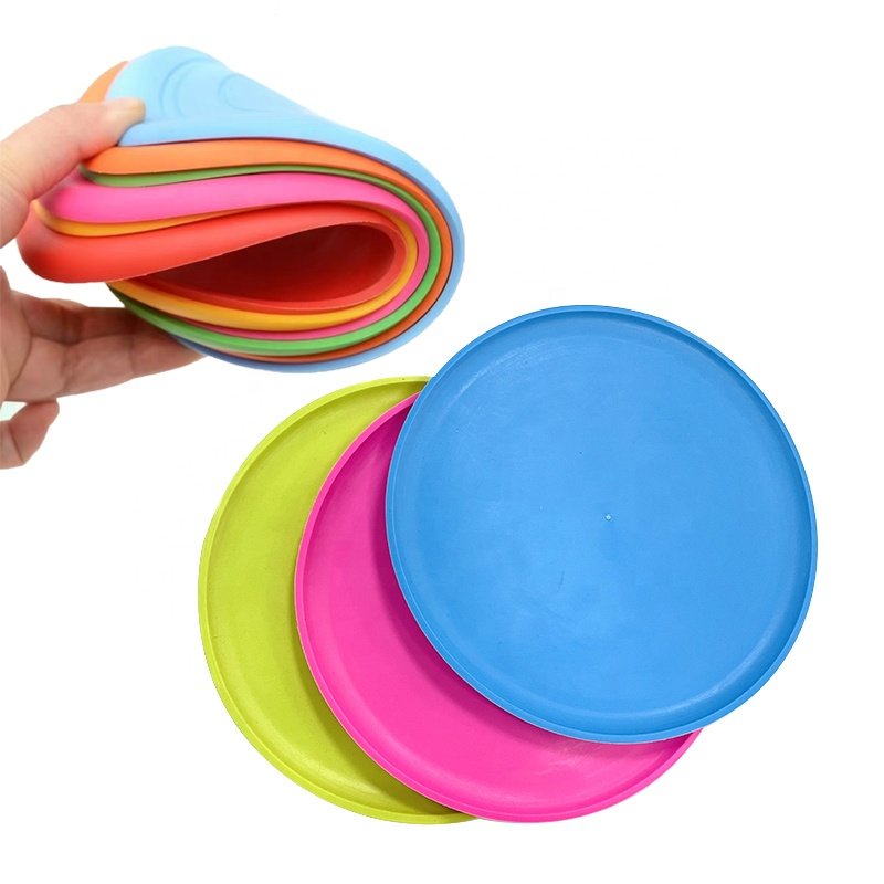 Outdoor Durable Chewable Silicone Soft Frisbeed Silicone Round Flying Disc Other Pet Dogs Toys
